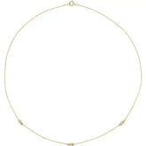 3 station diamond 16” Necklace